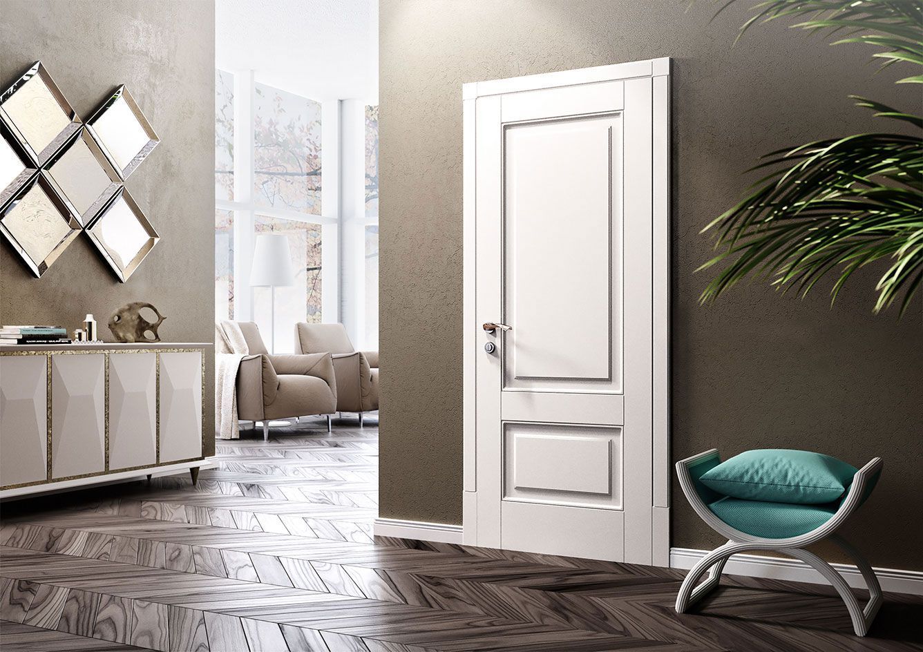 Interior Door in Living Room - Alicante model